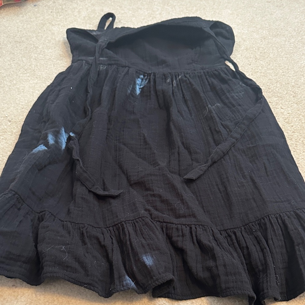 Old Navy Black Tie Sleeve Dress